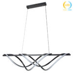 Φωτιστικό μεταλλικό κρεμαστό LED 100W 100Χ23Χ23 εκ. Μαύρο - KESKOR 175899