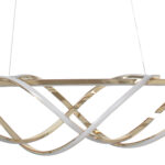 Φωτιστικό μεταλλικό κρεμαστό LED 100W 100Χ23Χ23 εκ. Χρυσό - KESKOR 175900 - Image 2