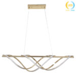 Φωτιστικό μεταλλικό κρεμαστό LED 100W 100Χ23Χ23 εκ. Χρυσό - KESKOR 175900