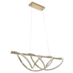 Φωτιστικό μεταλλικό κρεμαστό LED 100W 100Χ23Χ23 εκ. Χρυσό - KESKOR 175900 - Image 3