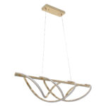 Φωτιστικό μεταλλικό κρεμαστό LED 100W 100Χ23Χ23 εκ. Χρυσό - KESKOR 175900 - Image 4