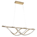 Φωτιστικό μεταλλικό κρεμαστό LED 100W 100Χ23Χ23 εκ. Χρυσό - KESKOR 175900 - Image 5