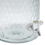 Βάζο – δοχείο γυάλινο με καπάκι και βρυσάκι 5 λίτρα Φ17,5Χ30 εκ. - KESKOR 62563-2 - Image 2