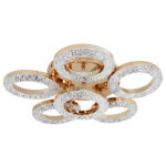 Φωτιστικό οροφής LED 70W Φ50Χ14 εκ. Χρυσό με ακρυλικό και Controller - KESKOR 659901 - Image 3