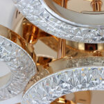 Φωτιστικό οροφής LED 70W Φ50Χ14 εκ. Χρυσό με ακρυλικό και Controller - KESKOR 659901 - Image 4