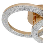 Φωτιστικό οροφής LED 40W 41Χ25Χ13 εκ. Χρυσό με ακρυλικό και Controller - KESKOR 659902 - Image 3