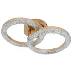 Φωτιστικό οροφής LED 40W 41Χ25Χ13 εκ. Χρυσό με ακρυλικό και Controller - KESKOR 659902 - Image 2