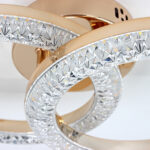 Φωτιστικό οροφής LED 40W 41Χ25Χ13 εκ. Χρυσό με ακρυλικό και Controller - KESKOR 659902 - Image 4