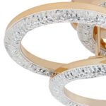 Φωτιστικό οροφής LED 55W 40Χ40Χ17 εκ. Χρυσό με ακρυλικό και Controller - KESKOR 659903 - Image 2