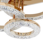 Φωτιστικό οροφής LED 70W 40Χ30Χ17 εκ. Χρυσό με ακρυλικό και Controller - KESKOR 659904 - Image 2