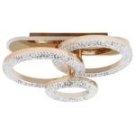 Φωτιστικό οροφής LED 70W 40Χ30Χ17 εκ. Χρυσό με ακρυλικό και Controller - KESKOR 659904 - Image 3