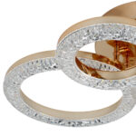 Φωτιστικό οροφής LED 60W 60Χ40Χ13 εκ. Χρυσό με ακρυλικό και Controller - KESKOR 659905 - Image 2