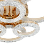 Φωτιστικό οροφής LED 90W Φ60Χ13 εκ. Χρυσό με ακρυλικό και Controller - KESKOR 659906 - Image 2