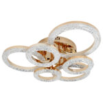 Φωτιστικό οροφής LED 90W Φ60Χ13 εκ. Χρυσό με ακρυλικό και Controller - KESKOR 659906 - Image 4