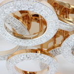 Φωτιστικό οροφής LED 90W Φ60Χ13 εκ. Χρυσό με ακρυλικό και Controller - KESKOR 659906 - Image 5