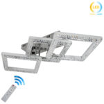 Φωτιστικό οροφής LED 65W 75Χ35Χ13 εκ. Χρώμιο με ακρυλικό και Controller - KESKOR 659908