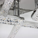 Φωτιστικό οροφής LED 65W 75Χ35Χ13 εκ. Χρώμιο με ακρυλικό και Controller - KESKOR 659908 - Image 4