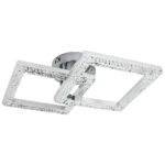 Φωτιστικό οροφής LED 40W 55Χ35Χ13 εκ. Χρώμιο με ακρυλικό και Controller - KESKOR 659909 - Image 2