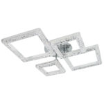 Φωτιστικό οροφής LED 70W 75Χ53Χ13 εκ. Χρώμιο με ακρυλικό και Controller - KESKOR 659910 - Image 3