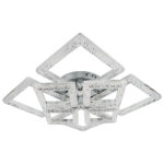 Φωτιστικό οροφής LED 140W 57Χ57Χ13 εκ. Χρώμιο με ακρυλικό και Controller - KESKOR 659911 - Image 3