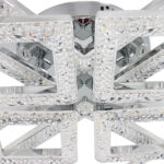 Φωτιστικό οροφής LED 140W 57Χ57Χ13 εκ. Χρώμιο με ακρυλικό και Controller - KESKOR 659911 - Image 4