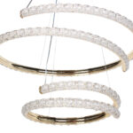 Φωτιστικό κρεμαστό LED 90W Φ52-Φ32 εκ. Χρυσό με ακρυλικό και Controller - KESKOR 659914 - Image 2