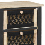 Συρταριέρα με 4 συρτάρια ξύλινη με σχοινί 40Χ27Χ77 εκ. Μαύρη - KESKOR 415002 - Image 2