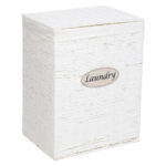 Καλάθι απλύτων με σχοινί 41Χ30Χ54 εκ. Λευκό - KESKOR 415007-1