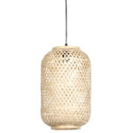 Φωτιστικό κρεμαστό μονόφωτο μπαμπού Ε27 Φ25Χ42 εκ. - KESKOR 60893 - Image 2