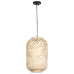 Φωτιστικό κρεμαστό μονόφωτο μπαμπού Ε27 Φ25Χ42 εκ. - KESKOR 60893