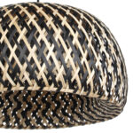 Φωτιστικό κρεμαστό μονόφωτο μπαμπού Ε27 Φ38Χ20 εκ. Μαύρο Μπεζ - KESKOR 60896 - Image 3