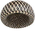 Φωτιστικό κρεμαστό μονόφωτο μπαμπού Ε27 Φ38Χ20 εκ. Μαύρο Μπεζ - KESKOR 60896 - Image 4