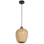 Φωτιστικό κρεμαστό μονόφωτο μπαμπού Ε27 Φ19Χ20 εκ. - KESKOR 60897