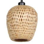 Φωτιστικό κρεμαστό μονόφωτο μπαμπού Ε27 Φ19Χ20 εκ. - KESKOR 60897 - Image 3