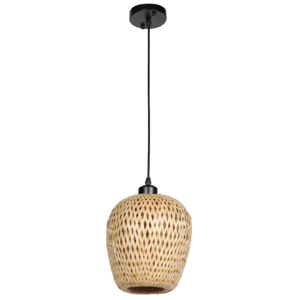 Φωτιστικό κρεμαστό μονόφωτο μπαμπού Ε27 Φ19Χ20 εκ. - KESKOR 60897