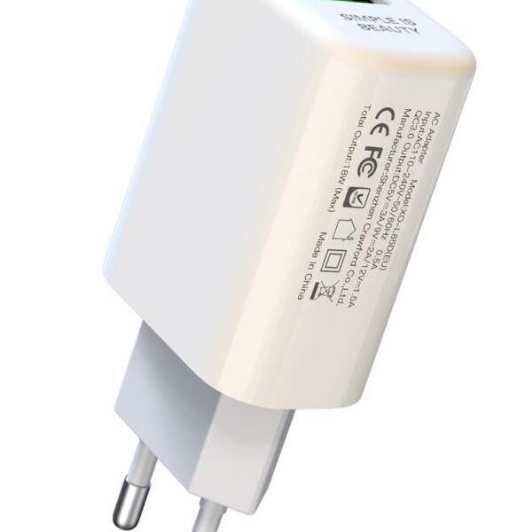 XO L85D  ΦΟΡΤΙΣΤΗΣ QC3.0 18W, 1 ΘΥΡΑ