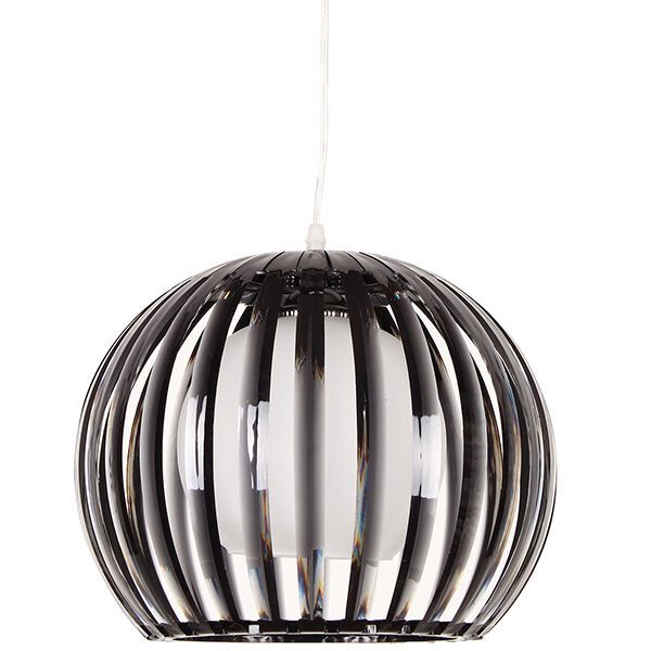 Φωτιστικό μονόφωτο Ε27 ακρυλικό με γυαλί Φ30 εκ. χρ. μαύρο - HL61251