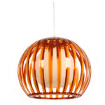 Φωτιστικό μονόφωτο Φ30 εκ. Ε27 ακρυλικό με γυαλί χρ. μελί - HL2511