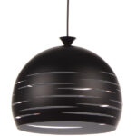 Φωτιστικό μεταλλικό μονόφωτο Ε27 Φ30Χ25 εκ. Μπάλα χρ. Μαύρο - KESKOR 300405 BK