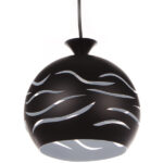 Φωτιστικό μεταλλικό μονόφωτο Ε27 Φ20 εκ. σχ. Μπάλα χρ. Μαύρο - Λευκό - HL2001062