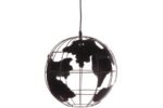 Φωτιστικό μεταλλικό μονόφωτο Ε27 Φ30Χ30 εκ. Vintage WORLD χρ. Μαύρο - KESKOR 5361/1 - Image 2
