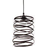 Φωτιστικό μεταλλικό μονόφωτο Ε27 Φ19Χ25 εκ. Μαύρο - KESKOR 9188-1