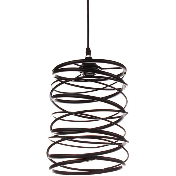 Φωτιστικό μεταλλικό μονόφωτο Ε27 Φ19Χ25 εκ. Μαύρο - KESKOR 9188-1