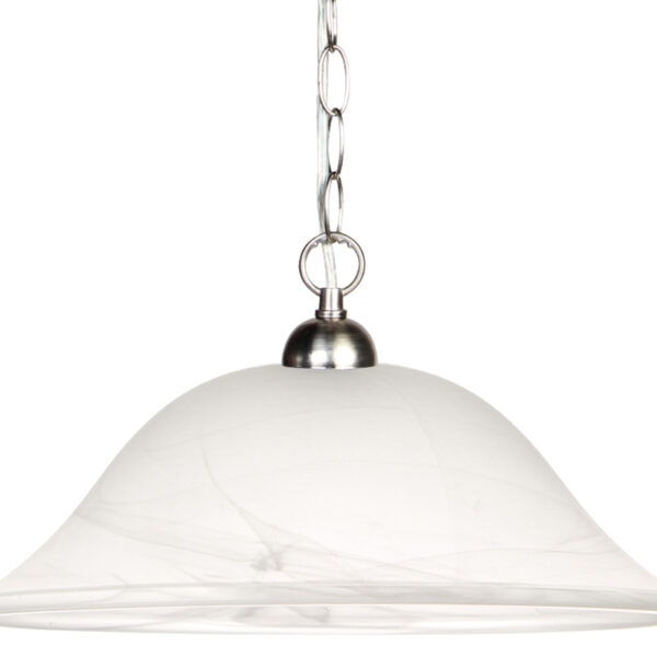 Φωτιστικό μονόφωτο γυαλί Ε27 Φ40 εκ. Λευκό - KESKOR 70052/1