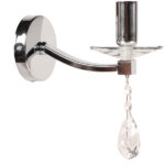 Απλίκα τοίχου μεταλλική Ε14 χρώμιο με κρύσταλλο - KESKOR W9606-1CH