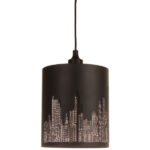 Φωτιστικό μεταλλικό μονόφωτο Ε27 Φ20Χ23 εκ. μαύρο - KESKOR 5154-200