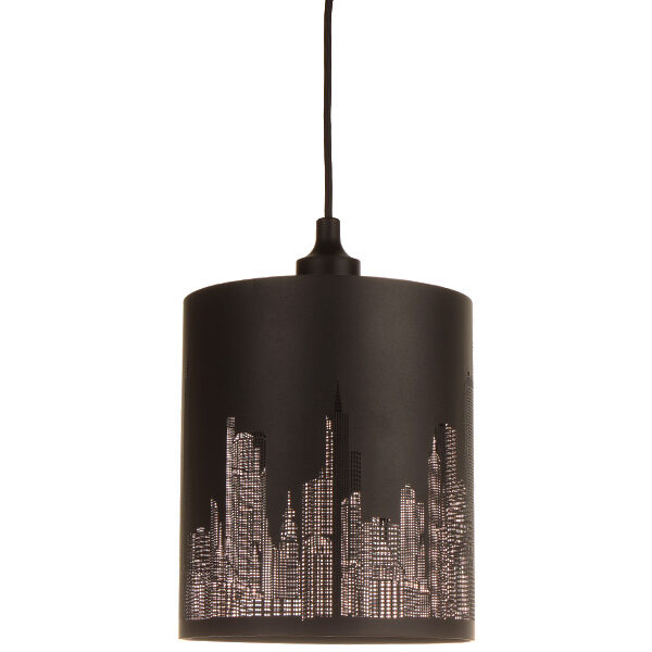 Φωτιστικό μεταλλικό μονόφωτο Ε27 Φ20Χ23 εκ. μαύρο - KESKOR 5154-200