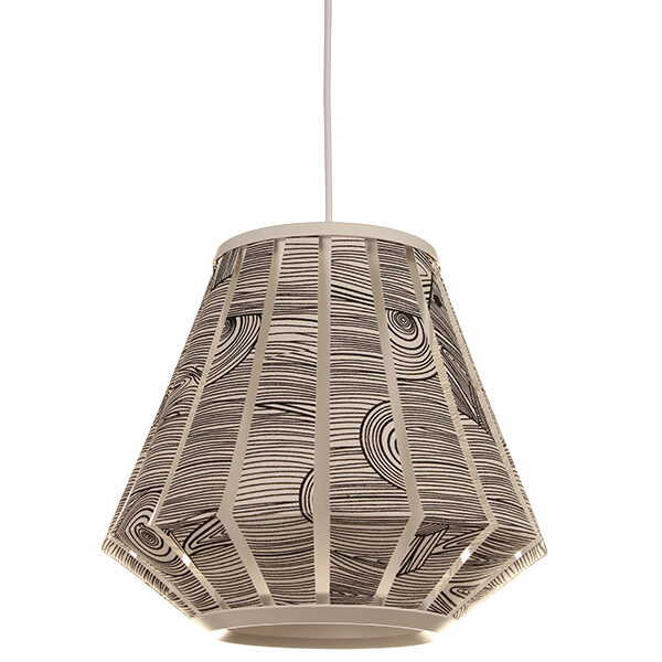 Φωτιστικό μονόφωτο καπέλο Ε27 Φ28Χ26 εκ. μαύρο-λευκό - KESKOR P0039-2