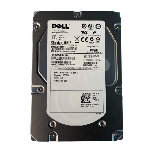 USED DELL HDD SAS, 300GB, 15k, 6G, 3.5"