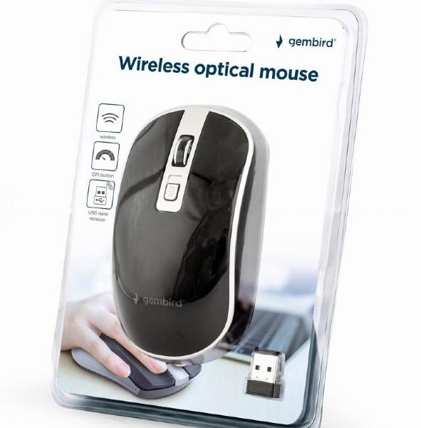 GEMBIRD ΑΣΥΡΜΑΤΟ ΠΟΝΤΙΚΙ, MUSW-4B-06, ΜΑΥΡΟ/ΓΚΡΙ